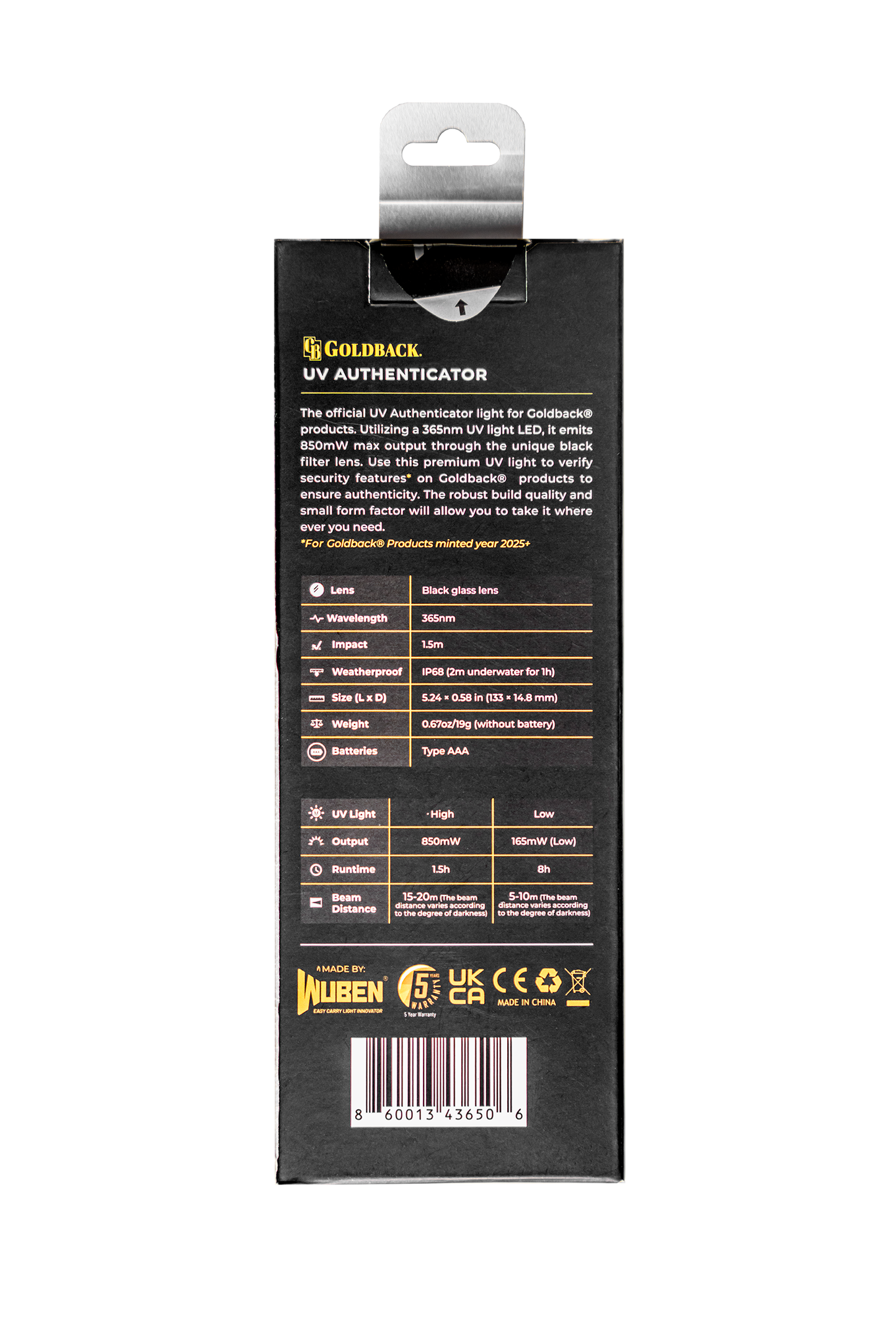 Goldback UV Authenticator Penlight